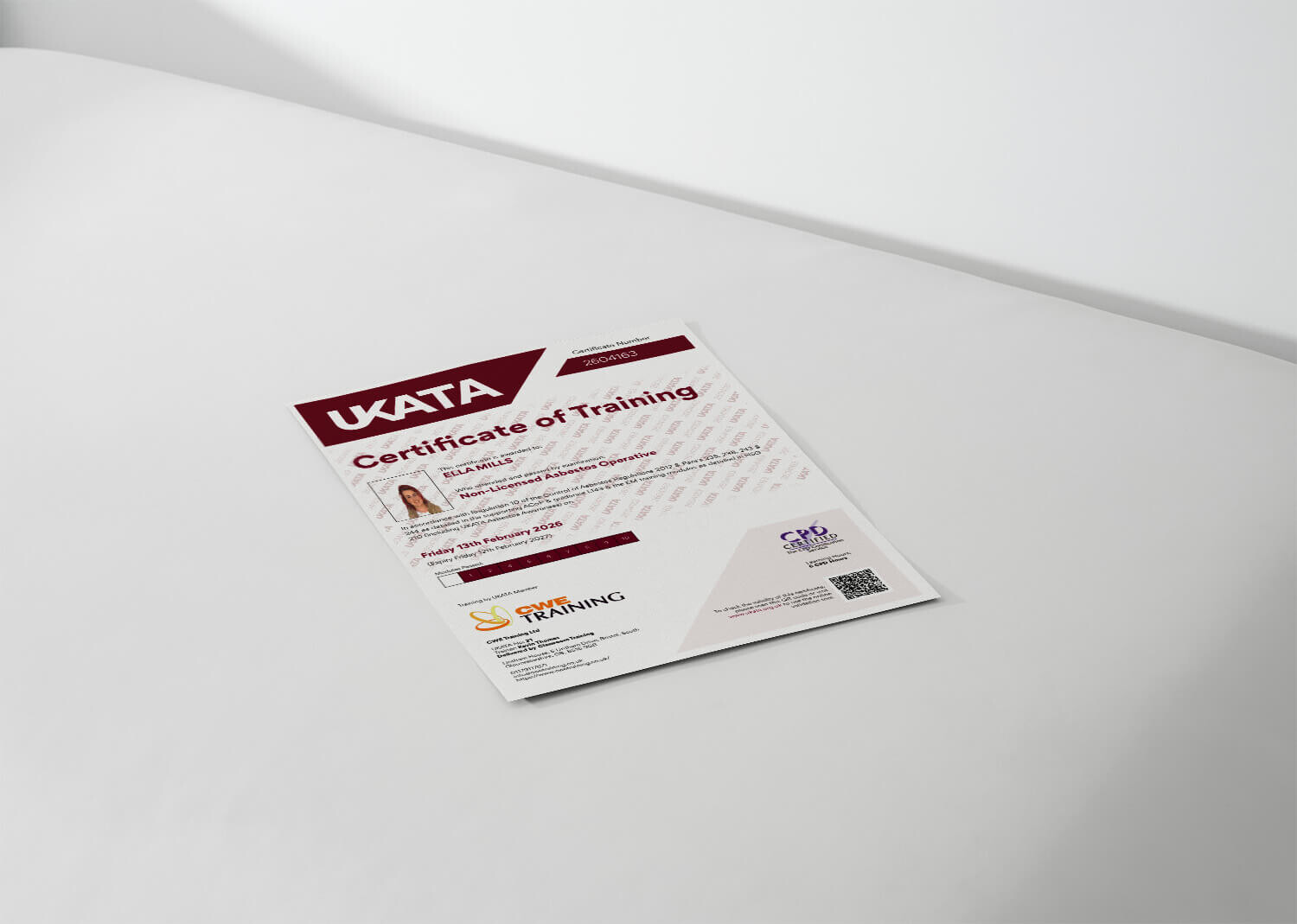 UKATA certificate west country asbestos removal